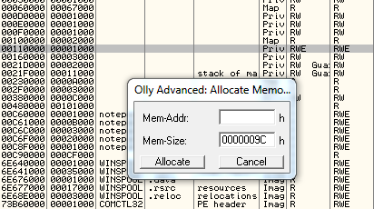 Load shellcode